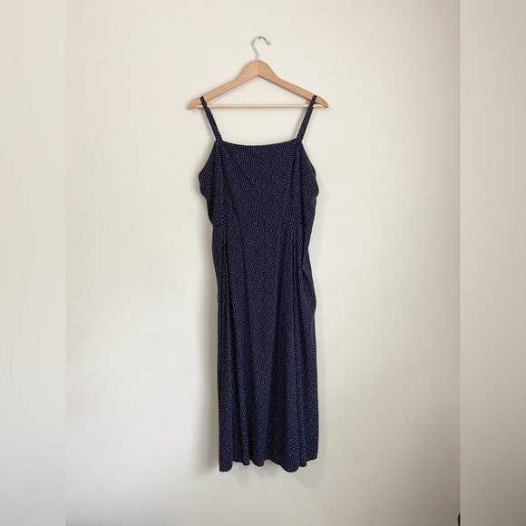 GAP Black and White Polka Dot Midi Dress - Picture 1 of 9
